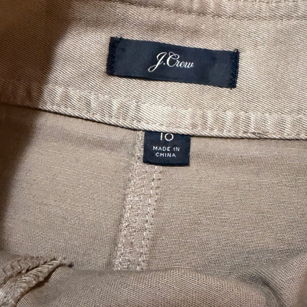 J.Crew Button Front Mini Skirt Womens 10 Khaki Tan Preppy Academic Core Fall - Picture 5 of 9